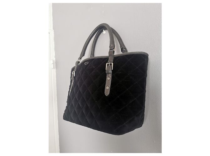 Borsa a tracolla Ikks in pelle e velluto nero - vista 4