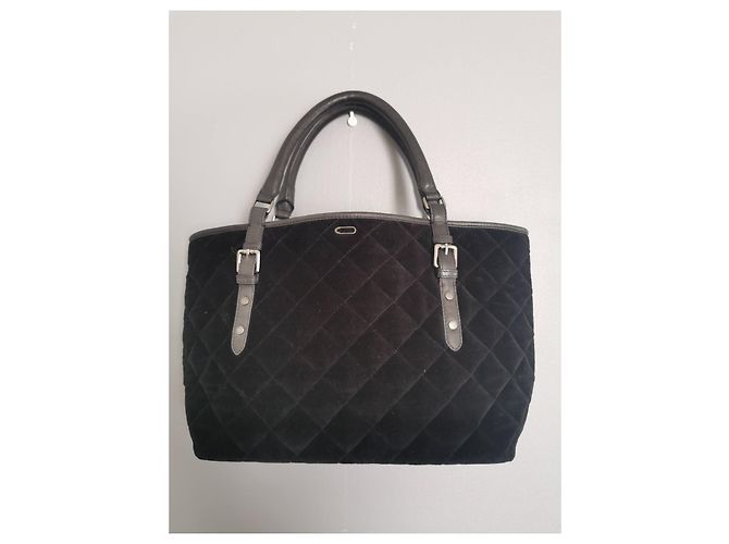 Borsa a tracolla Ikks in pelle e velluto nero - vista 7