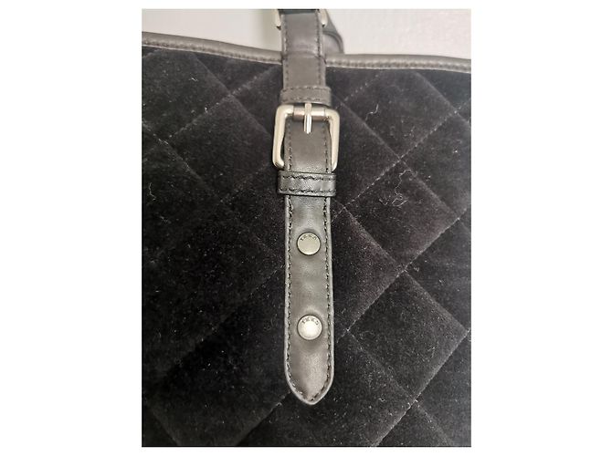 Borsa a tracolla Ikks in pelle e velluto nero - vista 8