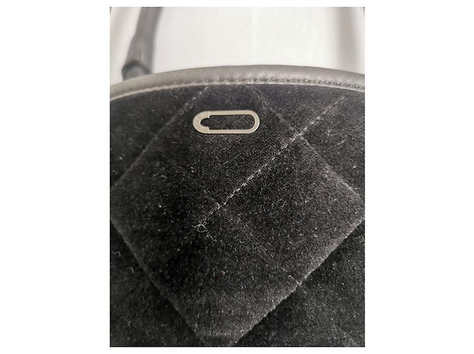 Borsa a tracolla Ikks in pelle e velluto nero - vista 9