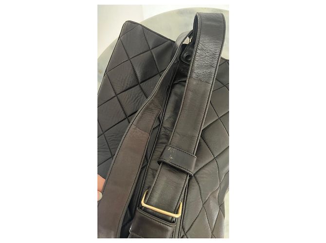 Mochila Chanel em couro acolchoado marrom escuro Castanho escuro - vista 11