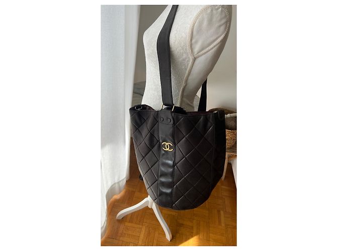 Mochila Chanel em couro acolchoado marrom escuro Castanho escuro - vista 14