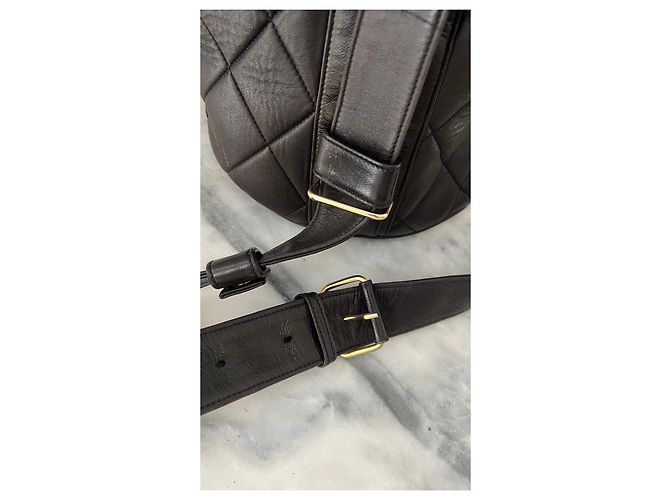 Mochila Chanel em couro acolchoado marrom escuro Castanho escuro - vista 9