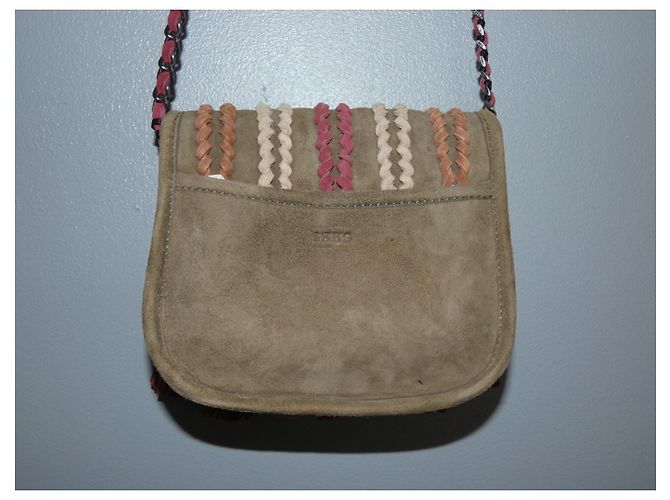 Borsa Cameraboy Ikks in Scamosciato Khaki Rosso Beige Cachi Marrone chiaro - vista 2