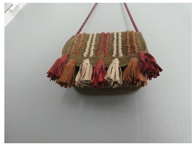 Borsa Cameraboy Ikks in Scamosciato Khaki Rosso Beige Cachi Marrone chiaro - vista 7