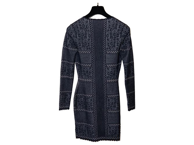 Mini abito in pizzo Alexander McQueen blu navy - vista 2