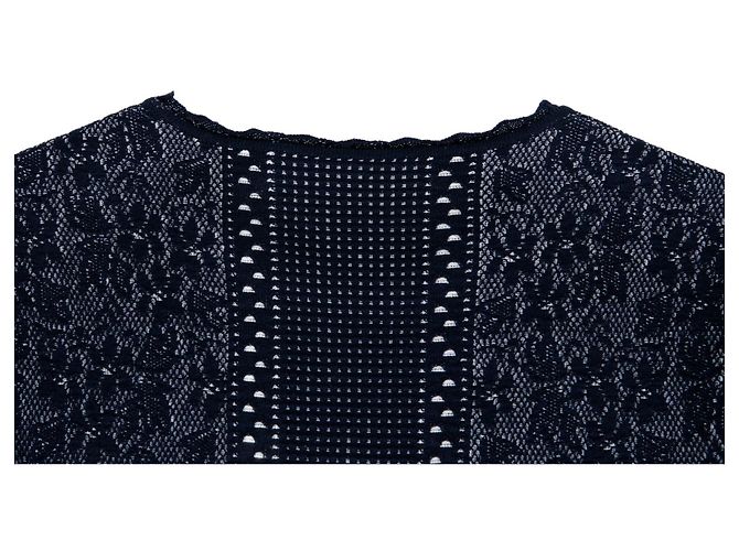Mini abito in pizzo Alexander McQueen blu navy - vista 4