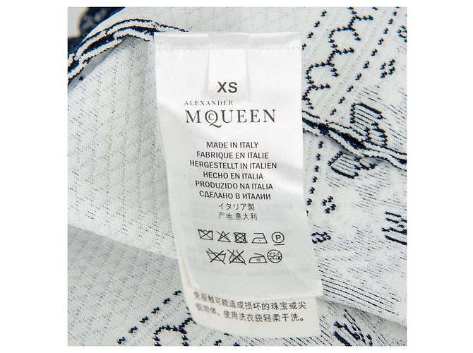 Mini abito in pizzo Alexander McQueen blu navy - vista 5
