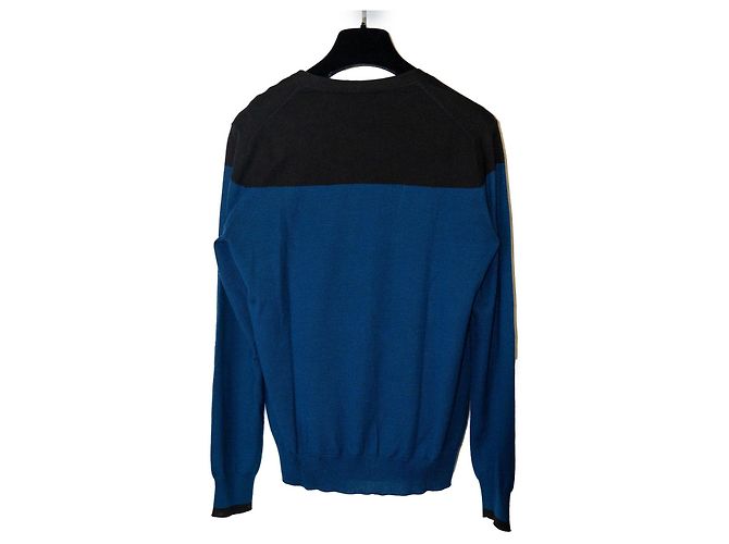 Louis Vuitton Twin-Set Schwarz Blau Seide Kaschmir Wolle Marineblau - Ansicht 2