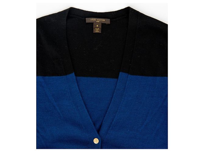 Louis Vuitton Twin-Set Schwarz Blau Seide Kaschmir Wolle Marineblau - Ansicht 3