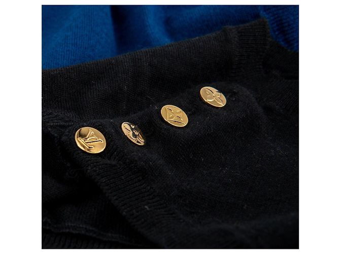 Louis Vuitton Twin-Set Schwarz Blau Seide Kaschmir Wolle Marineblau - Ansicht 4