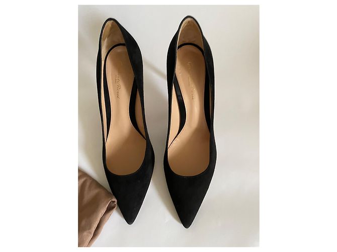 Décolleté Gianvito Rossi in scamosciato nero 85mm - vista 5
