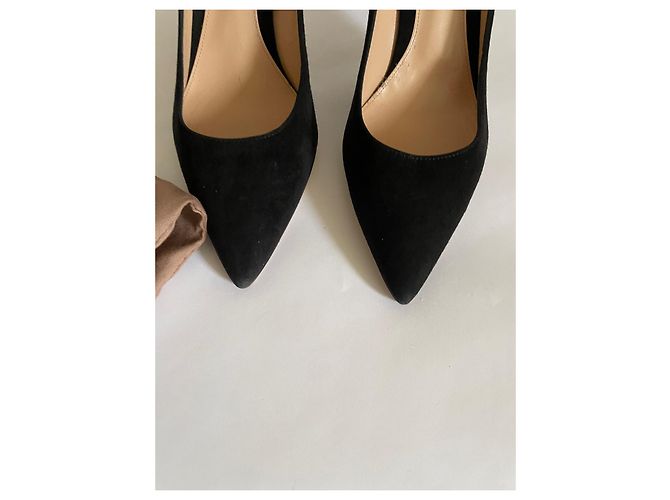 Décolleté Gianvito Rossi in scamosciato nero 85mm - vista 6
