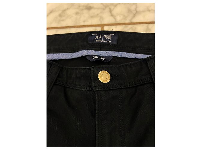 Armani Jeans ORCHID vaqueros negros de algodón - vista 2