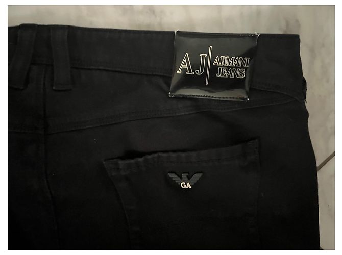 Armani Jeans ORCHID vaqueros negros de algodón - vista 3