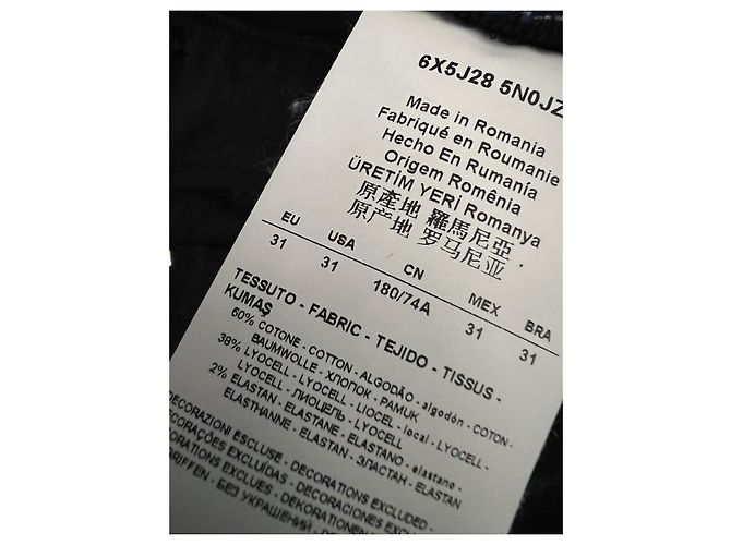 Armani Jeans ORCHID vaqueros negros de algodón - vista 5