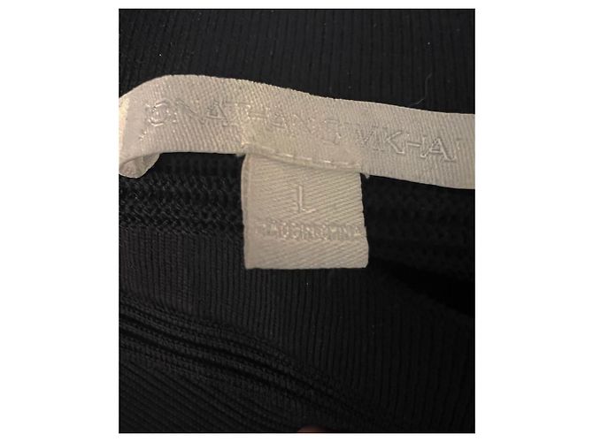 Jupe midi noire Jonathan Simkhai en rayonne - vue 3