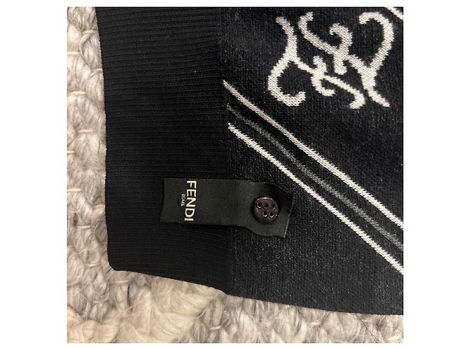 Fendi Kaligraphy Wool Sweater Black - view 5