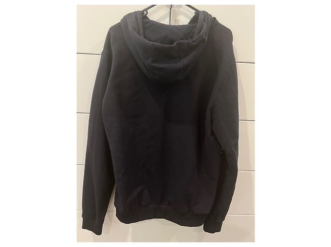 Felpa con cappuccio Fendi Karligraphy blu navy cotone XL - vista 2