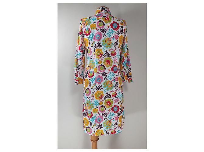 Vestido floral de algodón 0039 Multicolor - vista 2
