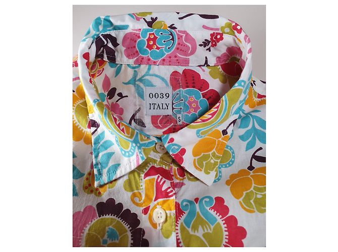 Vestido floral de algodón 0039 Multicolor - vista 5