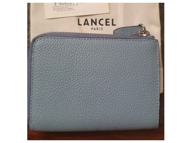 Lancel Ninon Slim Zip S Geldbörse Blau Leder - Ansicht 2