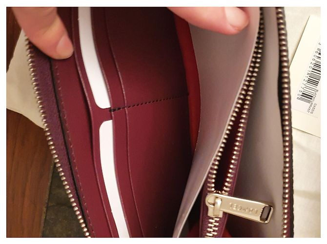 Cartera Lancel Pia de piel rojo oscuro Burdeos - vista 4
