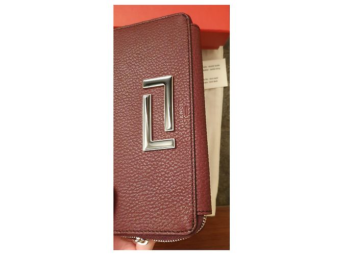 Cartera Lancel Pia de piel rojo oscuro Burdeos - vista 6