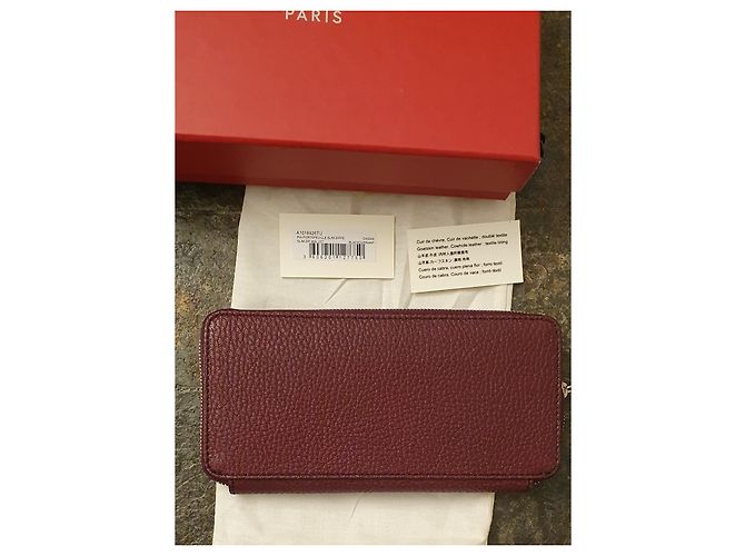 Cartera Lancel Pia de piel rojo oscuro Burdeos - vista 7