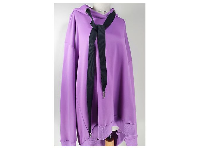 Moletom com capuz assimétrico oversized Marques Almeida Roxo - vista 5