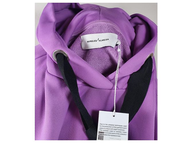 Moletom com capuz assimétrico oversized Marques Almeida Roxo - vista 6