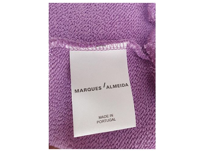 Moletom com capuz assimétrico oversized Marques Almeida Roxo - vista 7