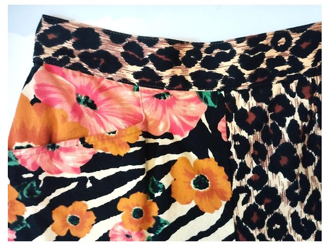 KENZO BERMUDA BLUMEN TIGRESSE ZEBRA ABEND T 32 oder 2XS Mehrfarben - Ansicht 10