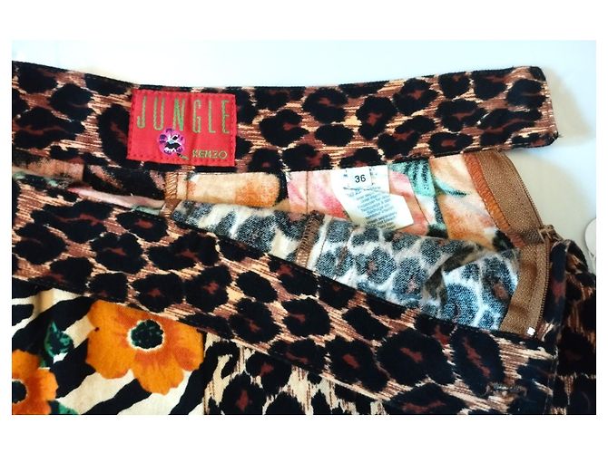 KENZO BERMUDA BLUMEN TIGRESSE ZEBRA ABEND T 32 oder 2XS Mehrfarben - Ansicht 12