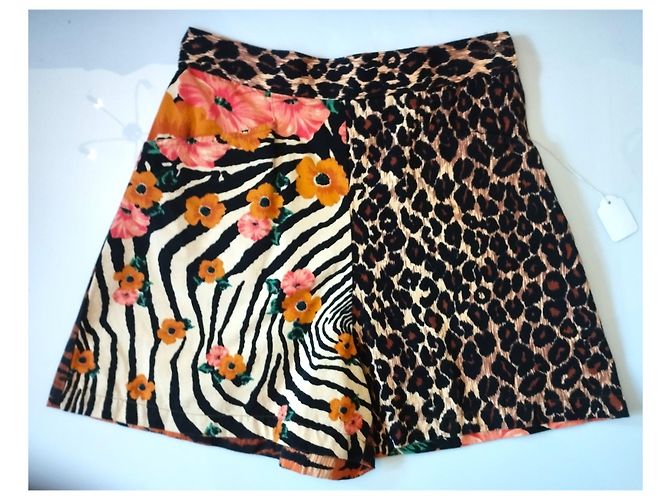 KENZO BERMUDA BLUMEN TIGRESSE ZEBRA ABEND T 32 oder 2XS Mehrfarben - Ansicht 2