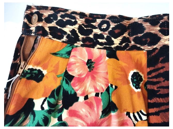 KENZO BERMUDA BLUMEN TIGRESSE ZEBRA ABEND T 32 oder 2XS Mehrfarben - Ansicht 4