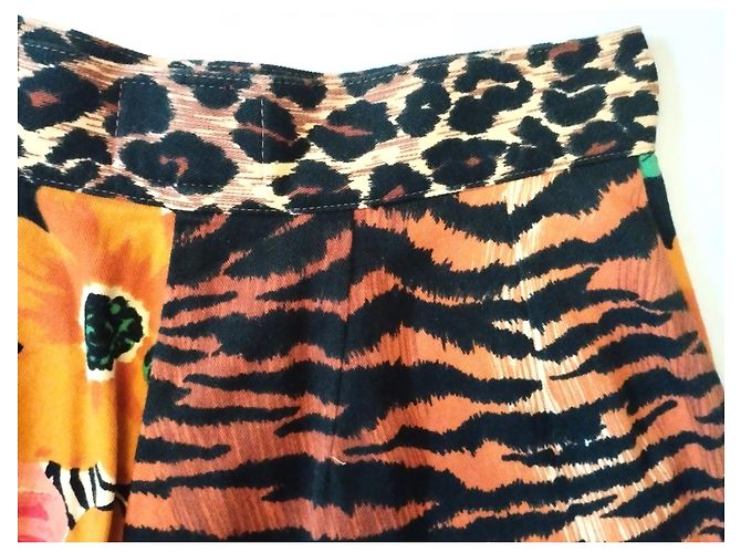 KENZO BERMUDA BLUMEN TIGRESSE ZEBRA ABEND T 32 oder 2XS Mehrfarben - Ansicht 5