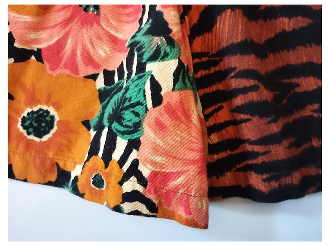KENZO BERMUDA BLUMEN TIGRESSE ZEBRA ABEND T 32 oder 2XS Mehrfarben - Ansicht 6