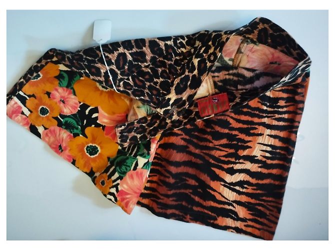 KENZO BERMUDA BLUMEN TIGRESSE ZEBRA ABEND T 32 oder 2XS Mehrfarben - Ansicht 8