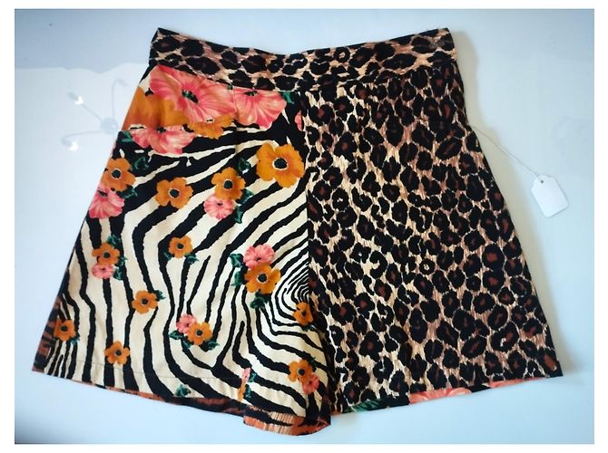 KENZO BERMUDA BLUMEN TIGRESSE ZEBRA ABEND T 32 oder 2XS Mehrfarben - Ansicht 9