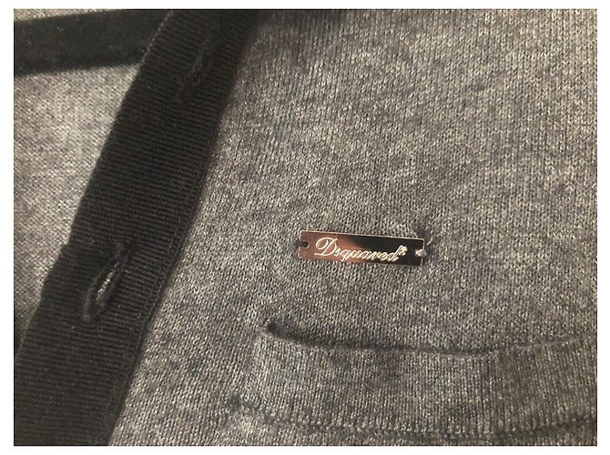 Pulôver Dsquared2 Cinza de Cashmere e Seda 40 IT - vista 3