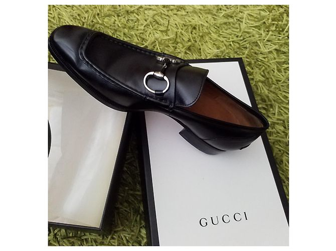 Mocassini Gucci in pelle nera Nero - vista 4