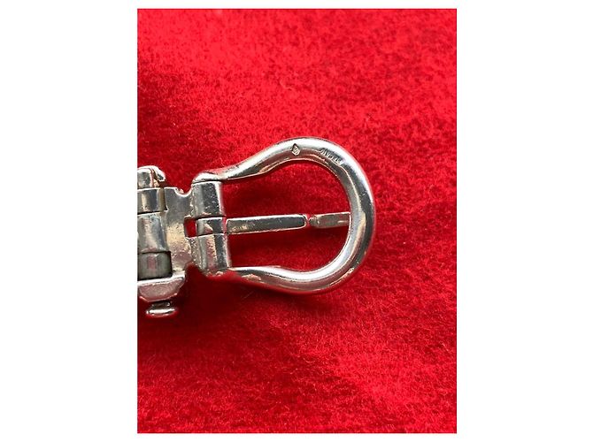 Bracciale Hermès Bouclé Sellier MM - Argento Silver hardware - vista 3