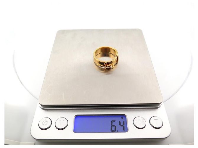 Hermès ANNEAU DE FOULARD HERMES BOUCLE DE CEINTURE EN METAL DORE GOLDEN SCARF RING Doré - vue 5