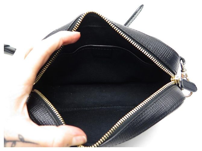 NOVA BOLSA PARA CÂMERA SMYTHSON COURO PANAMÁ PRETO BOLSA DE COURO - vista 6
