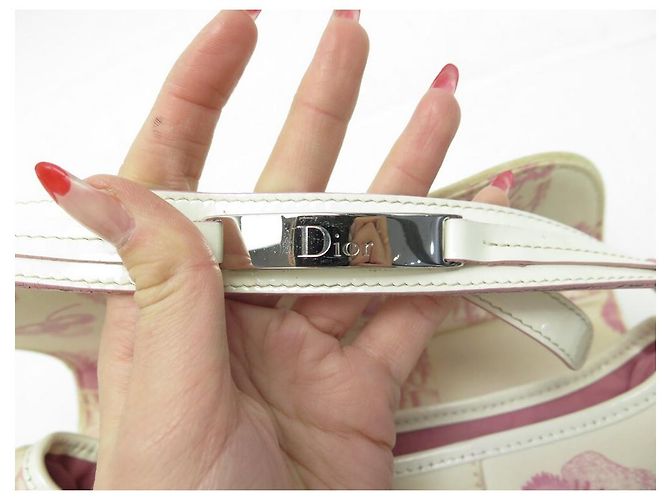 CHRISTIAN DIOR SADDLE WHITE ROSA FIORI E BORSA A MANO MONOGRAM - vista 10