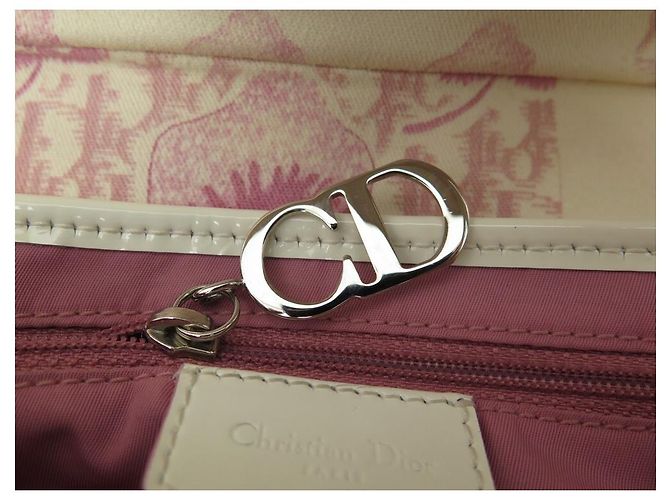CHRISTIAN DIOR SADDLE WHITE ROSA FIORI E BORSA A MANO MONOGRAM - vista 9