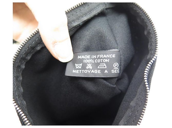 Hermès NUOVA BORSA A MANO HERMES CANNES MM CABAS IN COTONE BIANCO E NERO NUOVA BORSA A MANO - vista 7