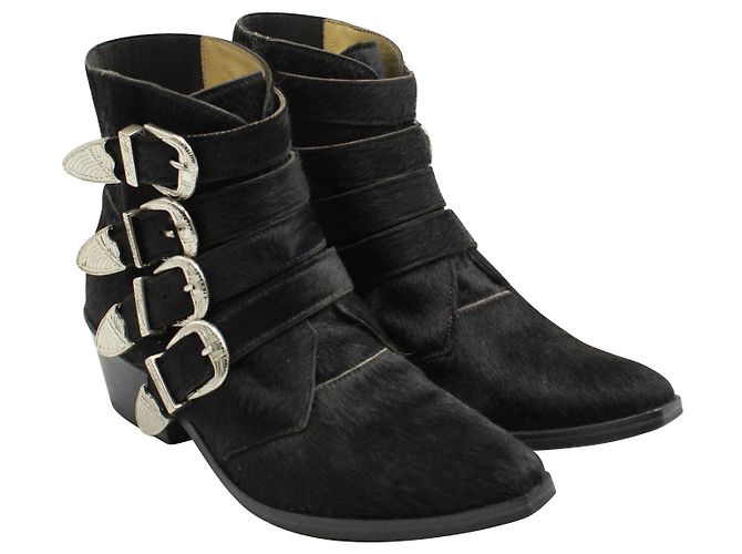 Toga Pulla Ponyhaar Schwarze Stiefeletten - Ansicht 2