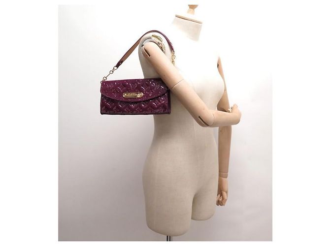 NUOVA BORSA A MANO LOUIS VUITTON SUNSET BOULEVARD IN VERNICE MONOGRAM IN PELLE Porpora - vista 13